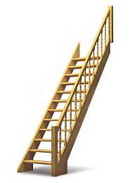 Межэтажная лестница ЛЕС-12 сосна