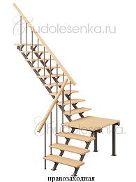 Межэтажная лестница ЛЕС-05-3 (3 метра) правозаходная