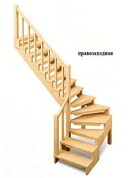 Межэтажная лестница ЛЕС-09 правозаходная