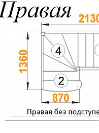 Межэтажная лестница ЛС-07м /4 пр. под покраску