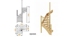 Межэтажная лестница ЛС-04м на 180° пр 