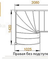 Межэтажная лестница ЛС-09/2 м пр.