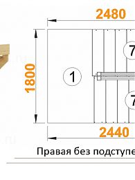 Межэтажная лестница К-004м/1 на 180° пр