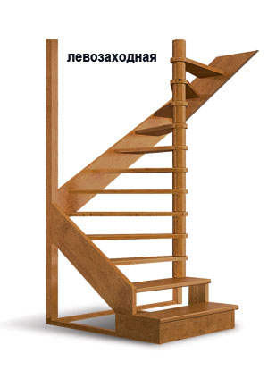 Межэтажная лестница ЛЕС-01 (левозаходная)