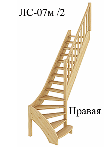 Межэтажная лестница ЛС-07м/2 на 90° пр.
